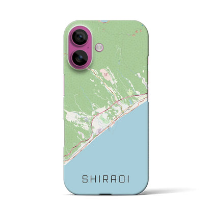【白老（北海道）】地図柄iPhoneケース（バックカバータイプ）