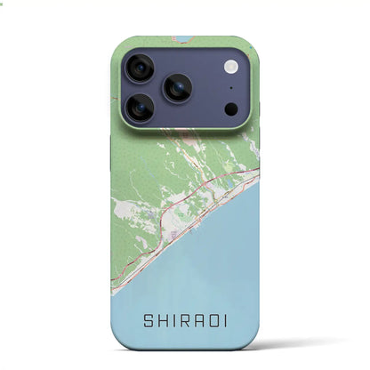 【白老（北海道）】地図柄iPhoneケース（バックカバータイプ）