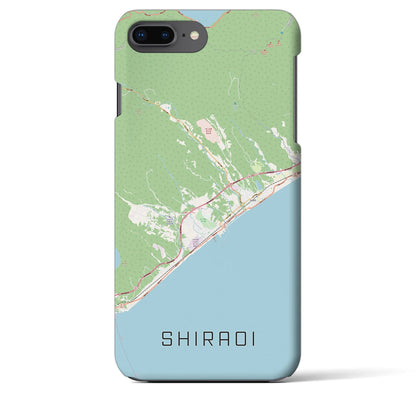 【白老（北海道）】地図柄iPhoneケース（バックカバータイプ）