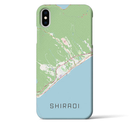 【白老（北海道）】地図柄iPhoneケース（バックカバータイプ）