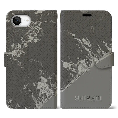 【白老（北海道）】地図柄iPhoneケース（手帳タイプ）