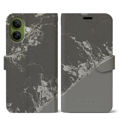 【白老（北海道）】地図柄iPhoneケース（手帳タイプ）