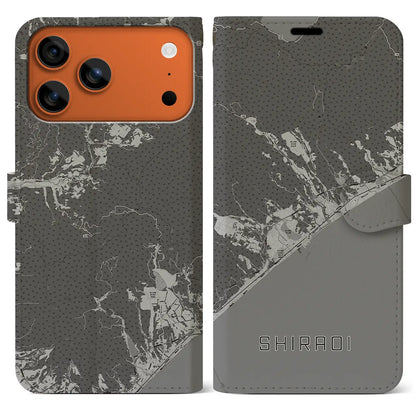 【白老（北海道）】地図柄iPhoneケース（手帳タイプ）