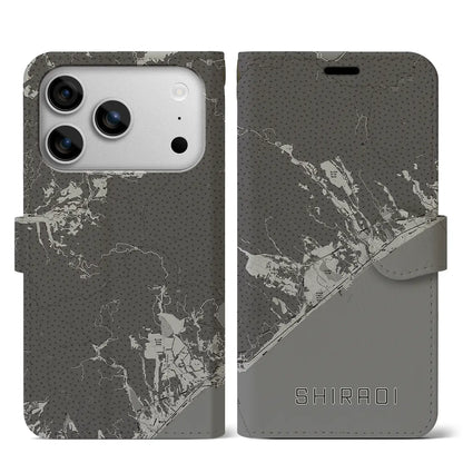 【白老（北海道）】地図柄iPhoneケース（手帳タイプ）