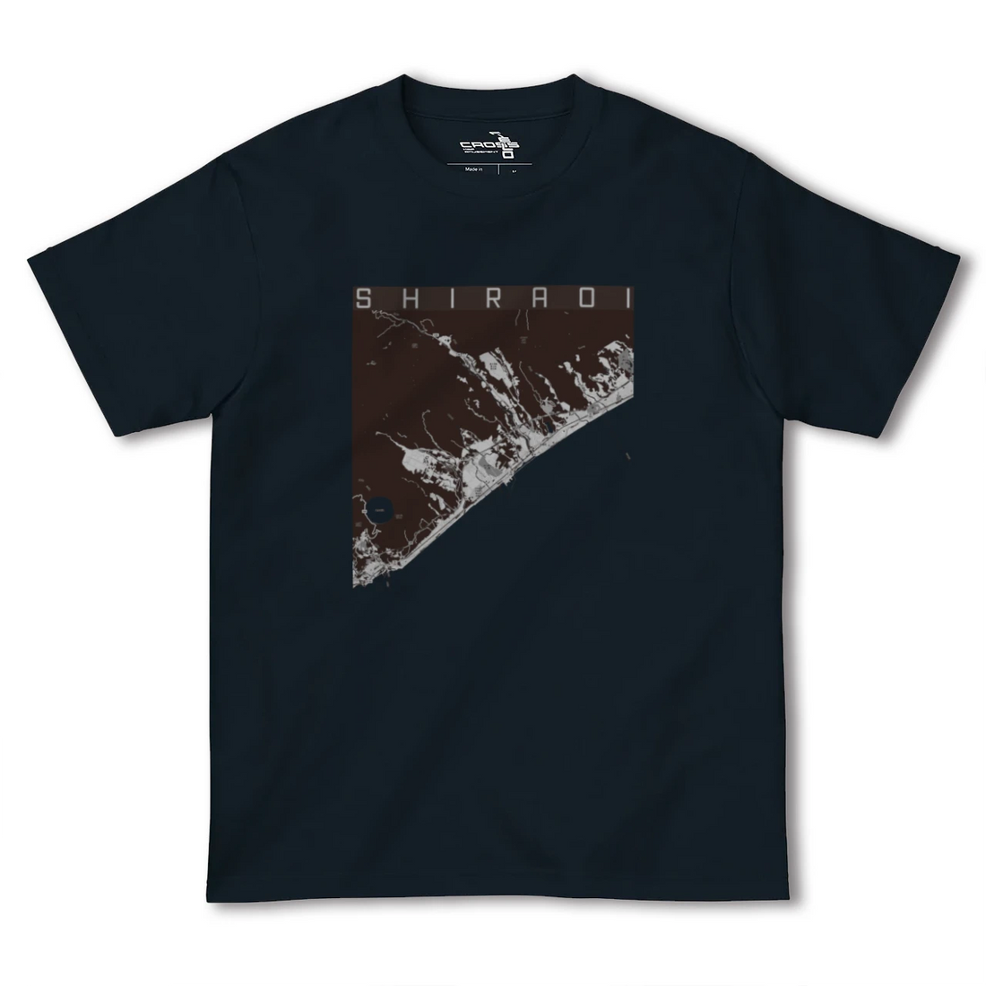 【白老(北海道)】地図柄ヘビーウェイトTシャツ