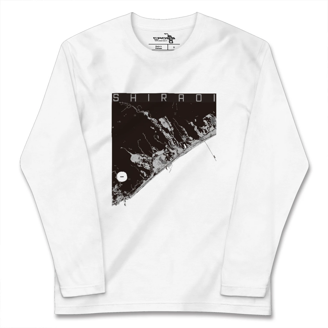 【白老（北海道）】地図柄ロングスリーブTシャツ