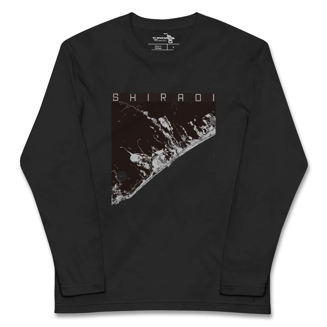【白老(北海道)】地図柄ロングスリーブTシャツ