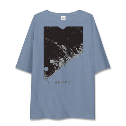 【白老（北海道）】地図柄ビッグシルエットTシャツ