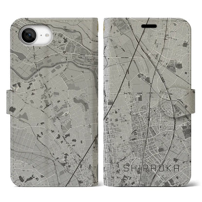 【白岡（埼玉県）】地図柄iPhoneケース（手帳タイプ）