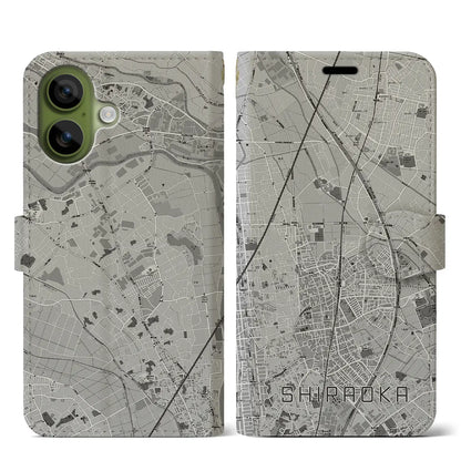 【白岡（埼玉県）】地図柄iPhoneケース（手帳タイプ）