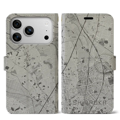 【白岡（埼玉県）】地図柄iPhoneケース（手帳タイプ）