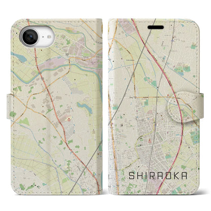 【白岡（埼玉県）】地図柄iPhoneケース（手帳タイプ）