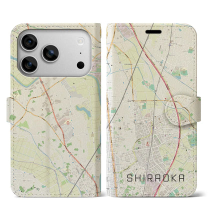 【白岡（埼玉県）】地図柄iPhoneケース（手帳タイプ）