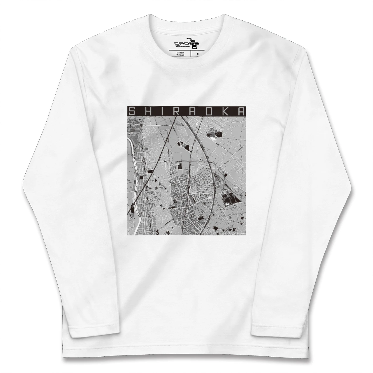 【白岡（埼玉県）】地図柄ロングスリーブTシャツ