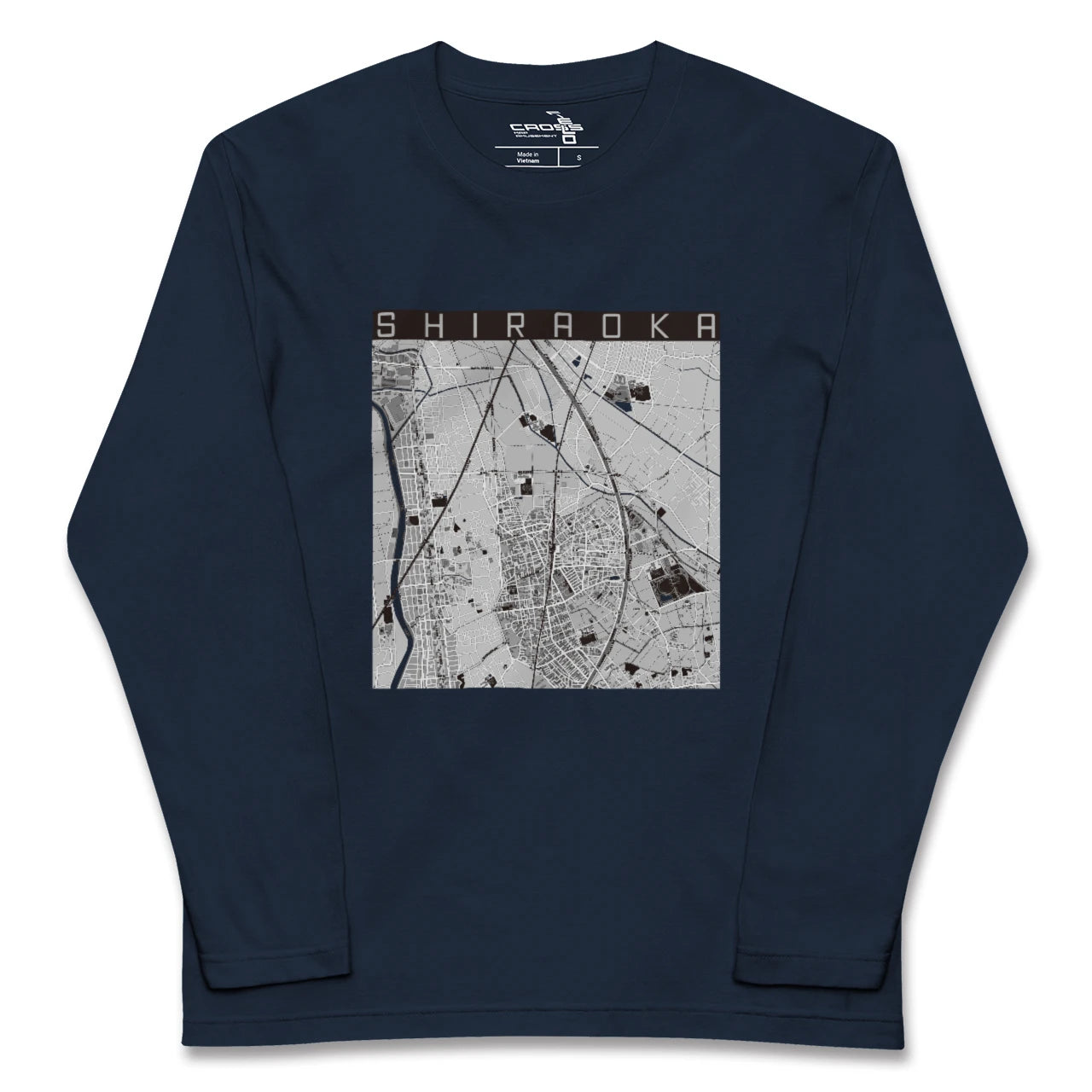 【白岡（埼玉県）】地図柄ロングスリーブTシャツ