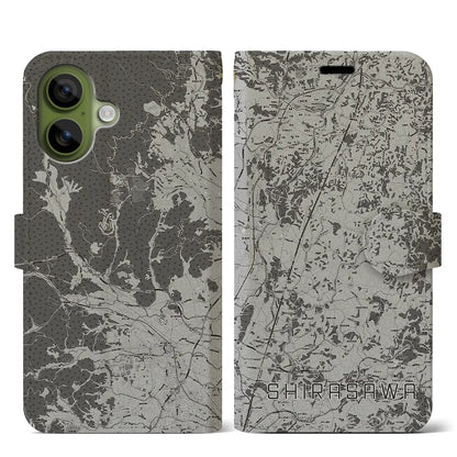 【白沢（福島県）】地図柄iPhoneケース（手帳タイプ）