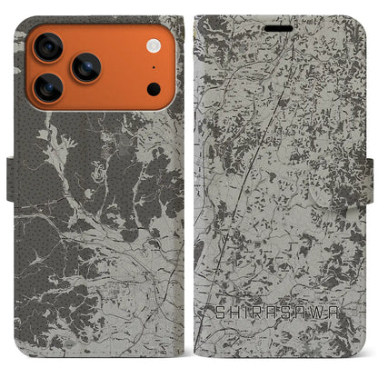 【白沢（福島県）】地図柄iPhoneケース（手帳タイプ）