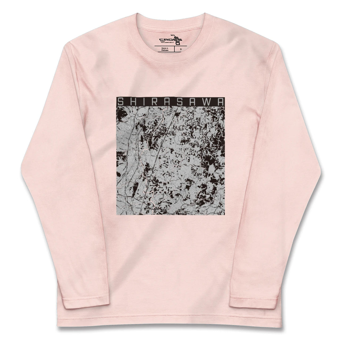 【白沢（福島県）】地図柄ロングスリーブTシャツ