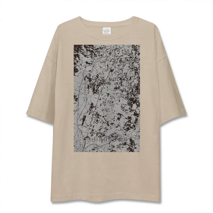 【白沢（福島県）】地図柄ビッグシルエットTシャツ