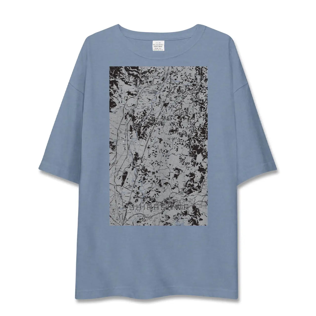 【白沢（福島県）】地図柄ビッグシルエットTシャツ
