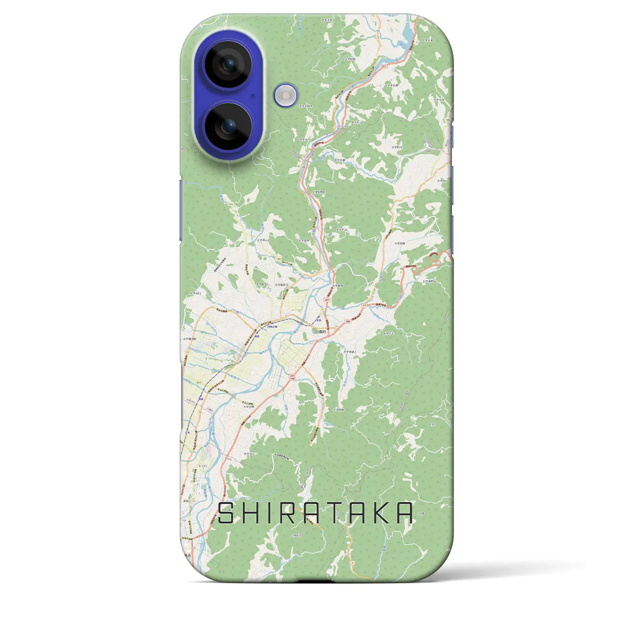 【白鷹（山形県）】地図柄iPhoneケース（バックカバータイプ）ナチュラル・iPhone 16 Pro Max 用