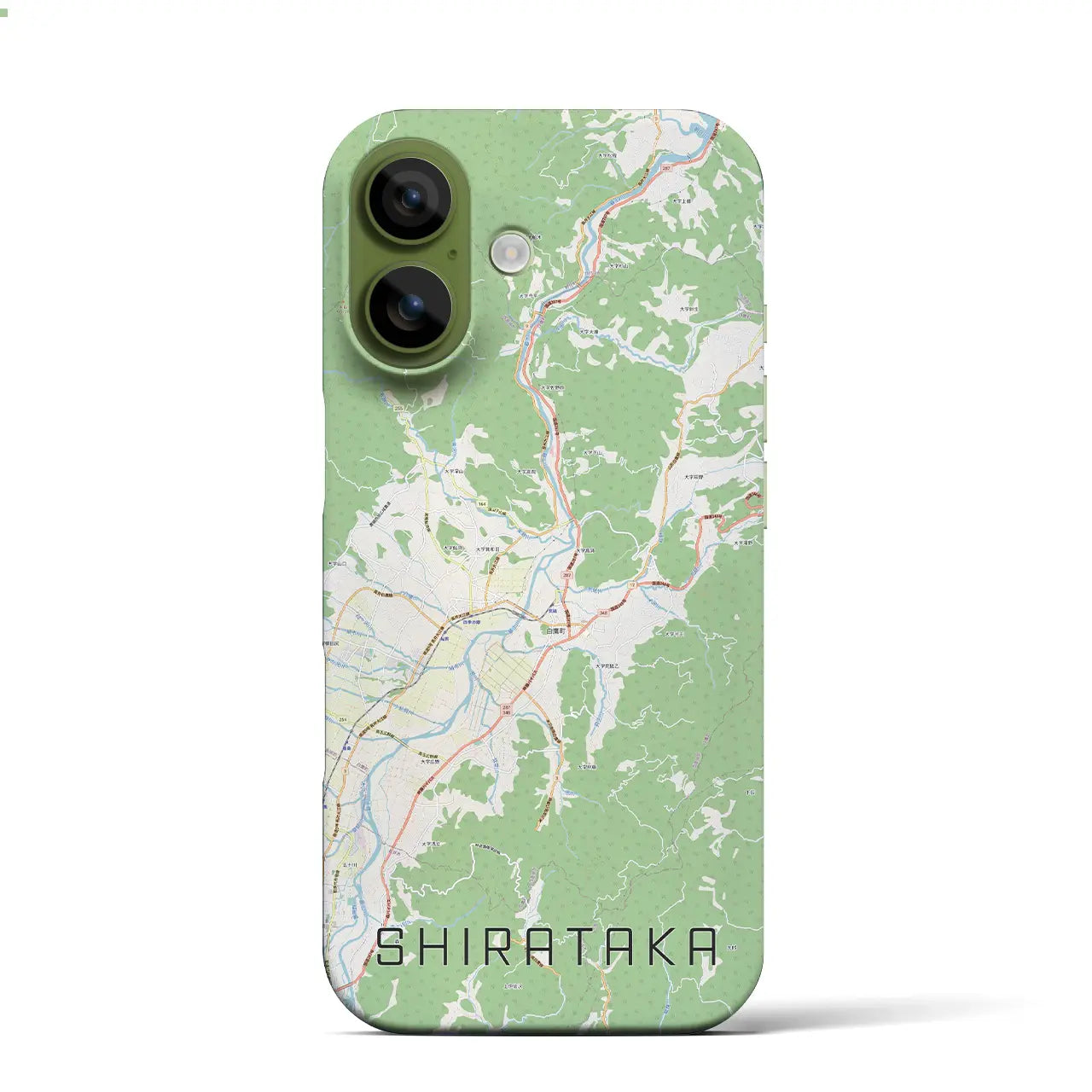 【白鷹（山形県）】地図柄iPhoneケース（バックカバータイプ）