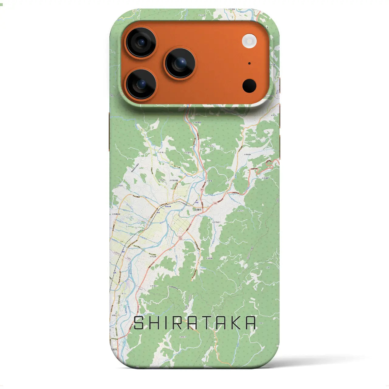 【白鷹（山形県）】地図柄iPhoneケース（バックカバータイプ）