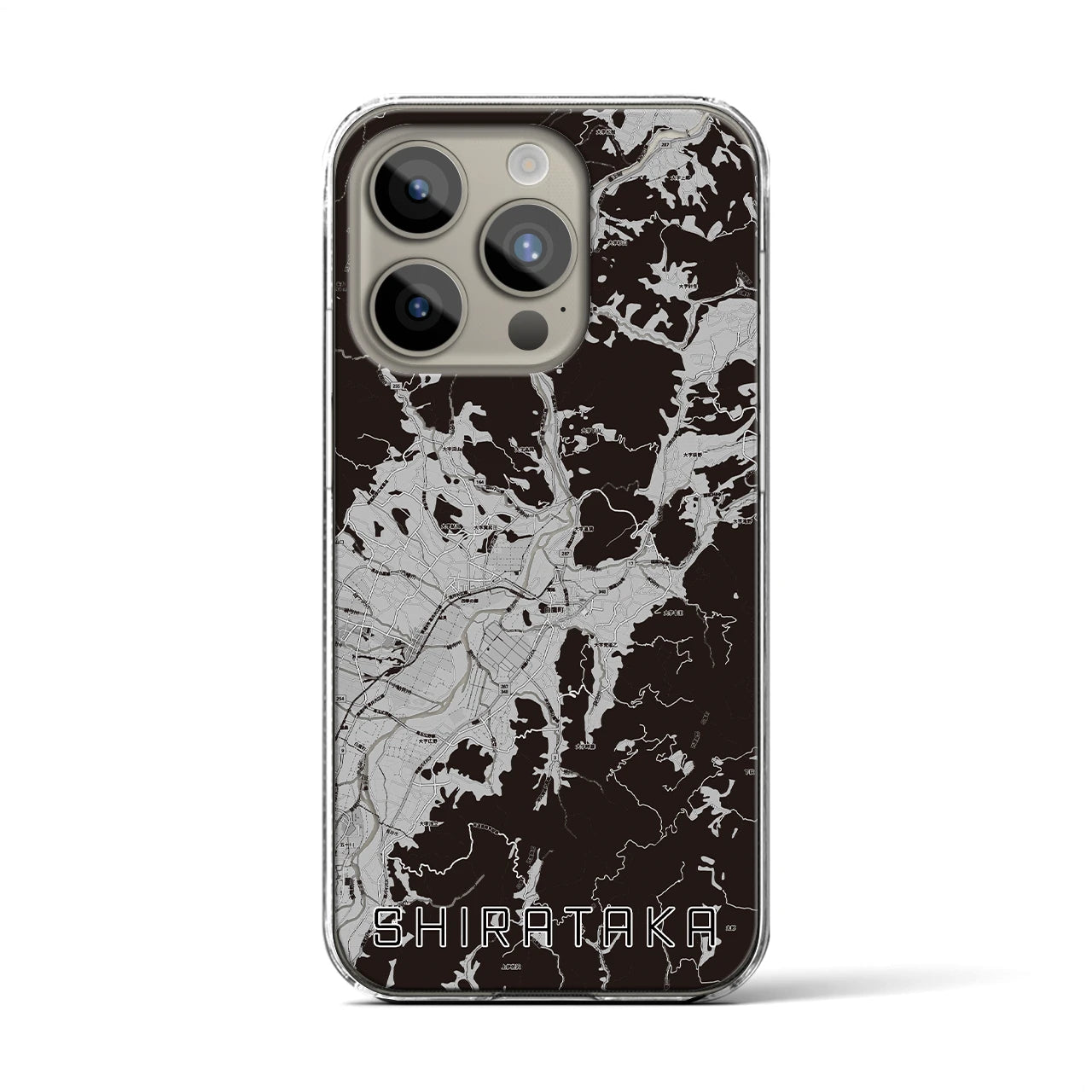 【白鷹（山形県）】地図柄iPhoneケース（クリアタイプ）