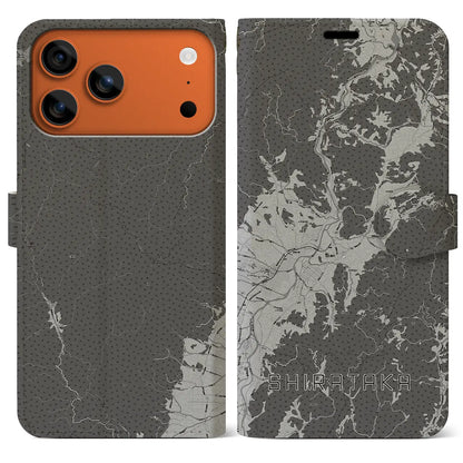 【白鷹（山形県）】地図柄iPhoneケース（手帳タイプ）