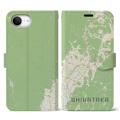 【白鷹（山形県）】地図柄iPhoneケース（手帳タイプ）