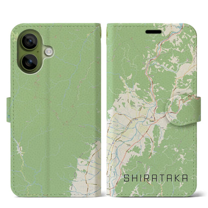 【白鷹（山形県）】地図柄iPhoneケース（手帳タイプ）