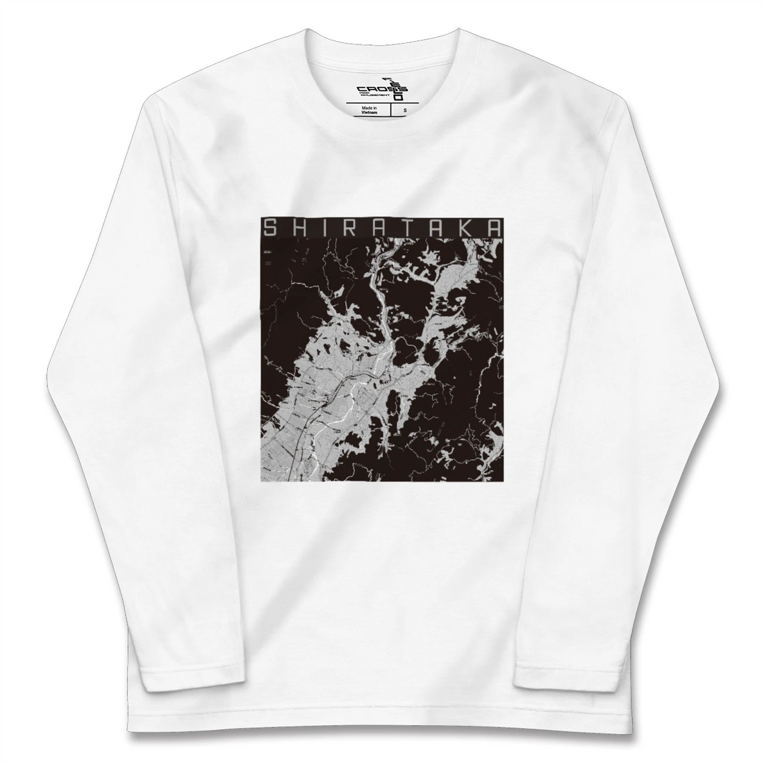 【白鷹（山形県）】地図柄ロングスリーブTシャツ