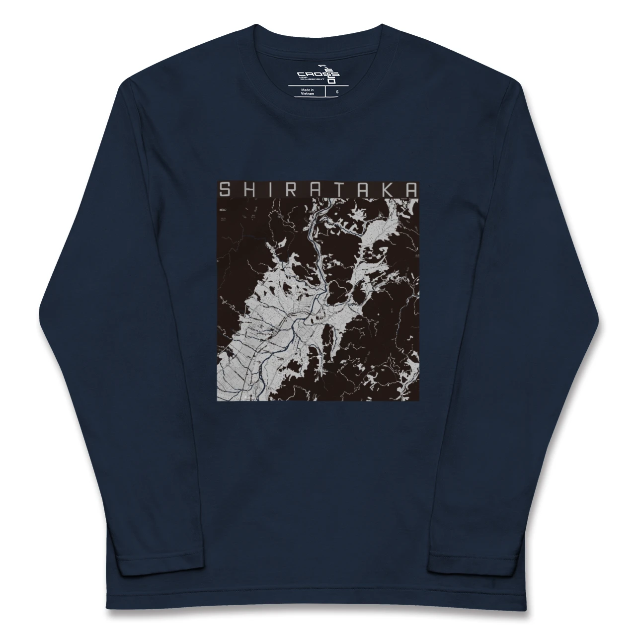 【白鷹（山形県）】地図柄ロングスリーブTシャツ