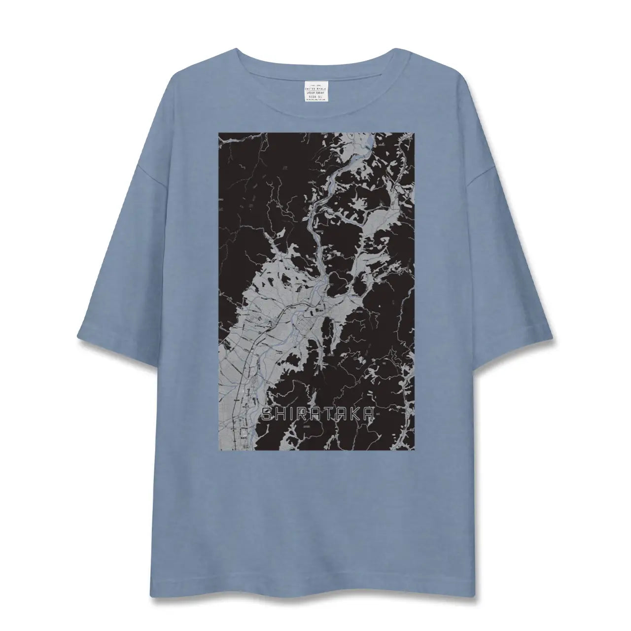 【白鷹（山形県）】地図柄ビッグシルエットTシャツ