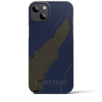 【知床（北海道）】地図柄iPhoneケース（バックカバータイプ）