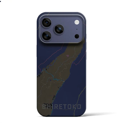 【知床（北海道）】地図柄iPhoneケース（バックカバータイプ）