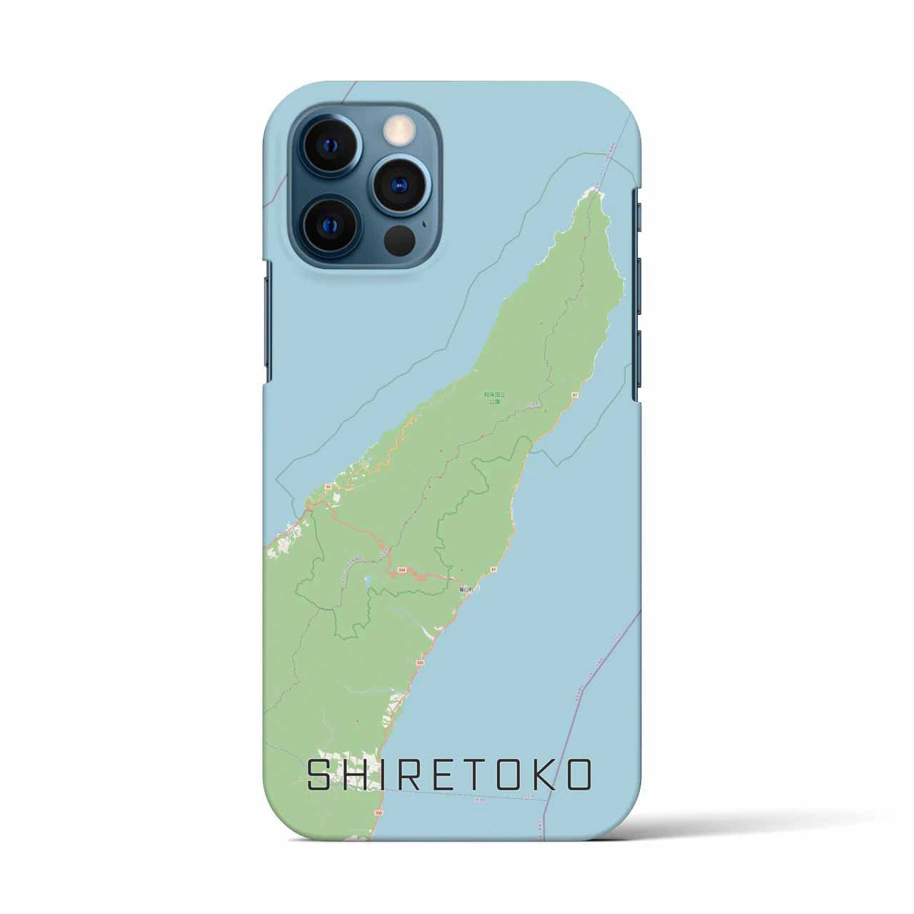 【知床（北海道）】地図柄iPhoneケース（バックカバータイプ）