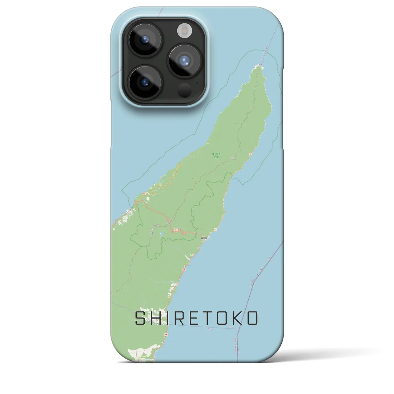 【知床（北海道）】地図柄iPhoneケース（バックカバータイプ）