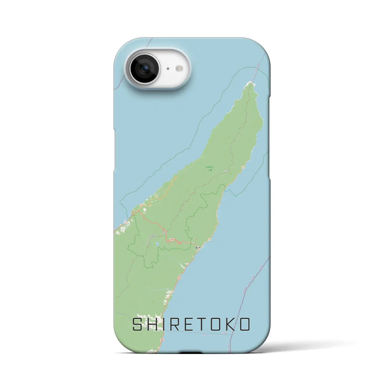 【知床（北海道）】地図柄iPhoneケース（バックカバータイプ）