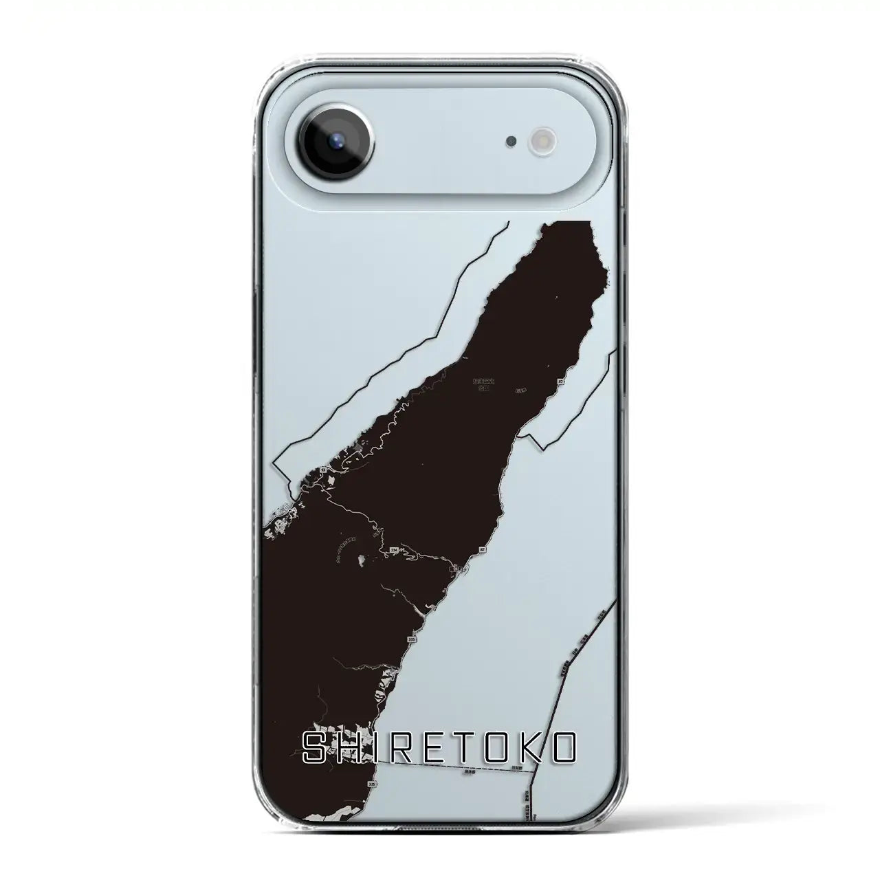 【知床（北海道）】地図柄iPhoneケース（クリアタイプ）