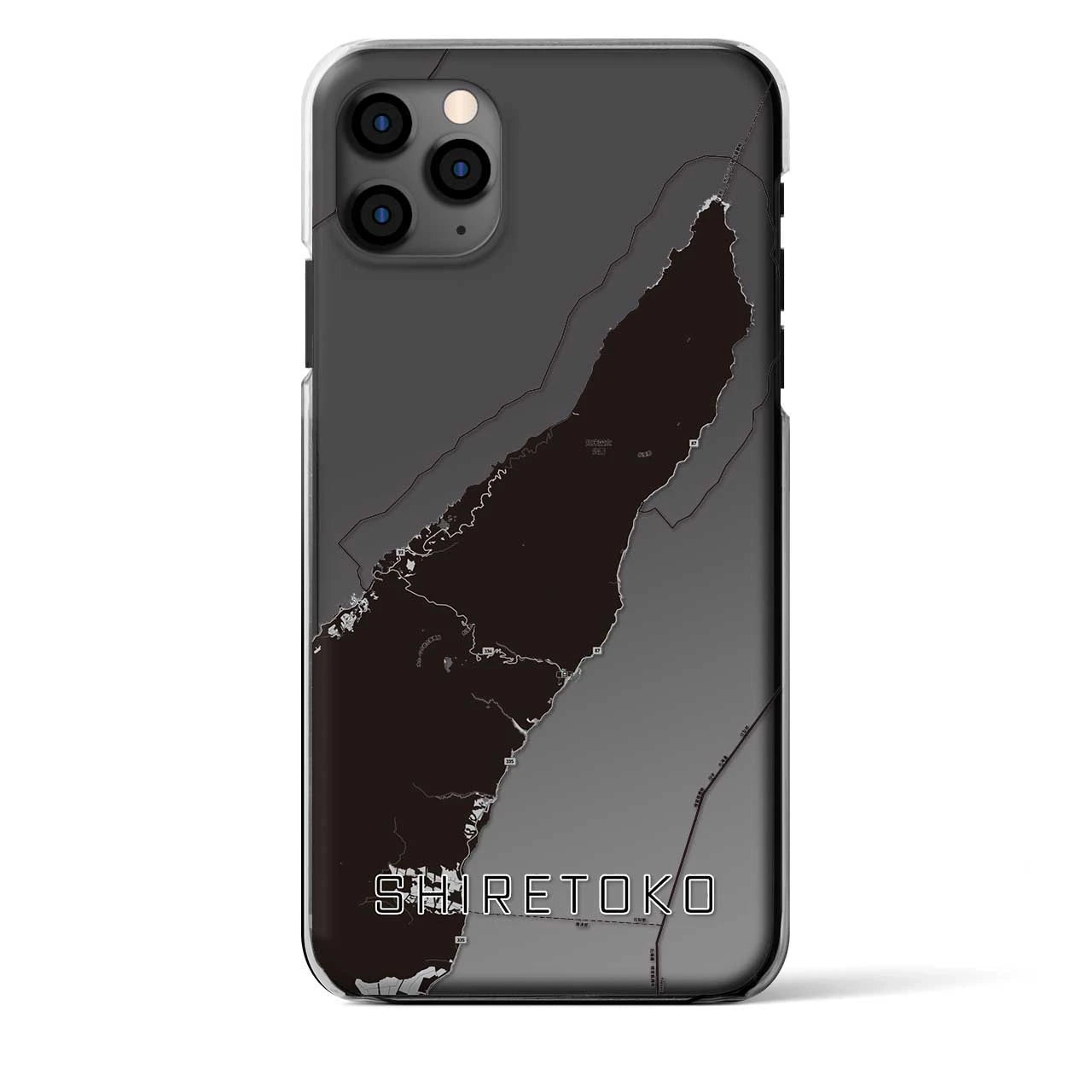 【知床（北海道）】地図柄iPhoneケース（クリアタイプ）
