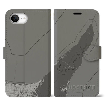 【知床（北海道）】地図柄iPhoneケース（手帳タイプ）