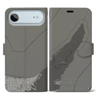 【知床（北海道）】地図柄iPhoneケース（手帳タイプ）