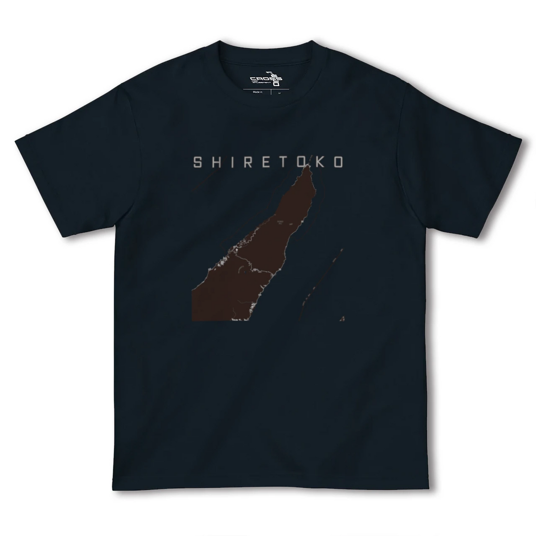 【知床(北海道)】地図柄ヘビーウェイトTシャツ