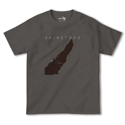 【知床（北海道）】地図柄ヘビーウェイトTシャツ