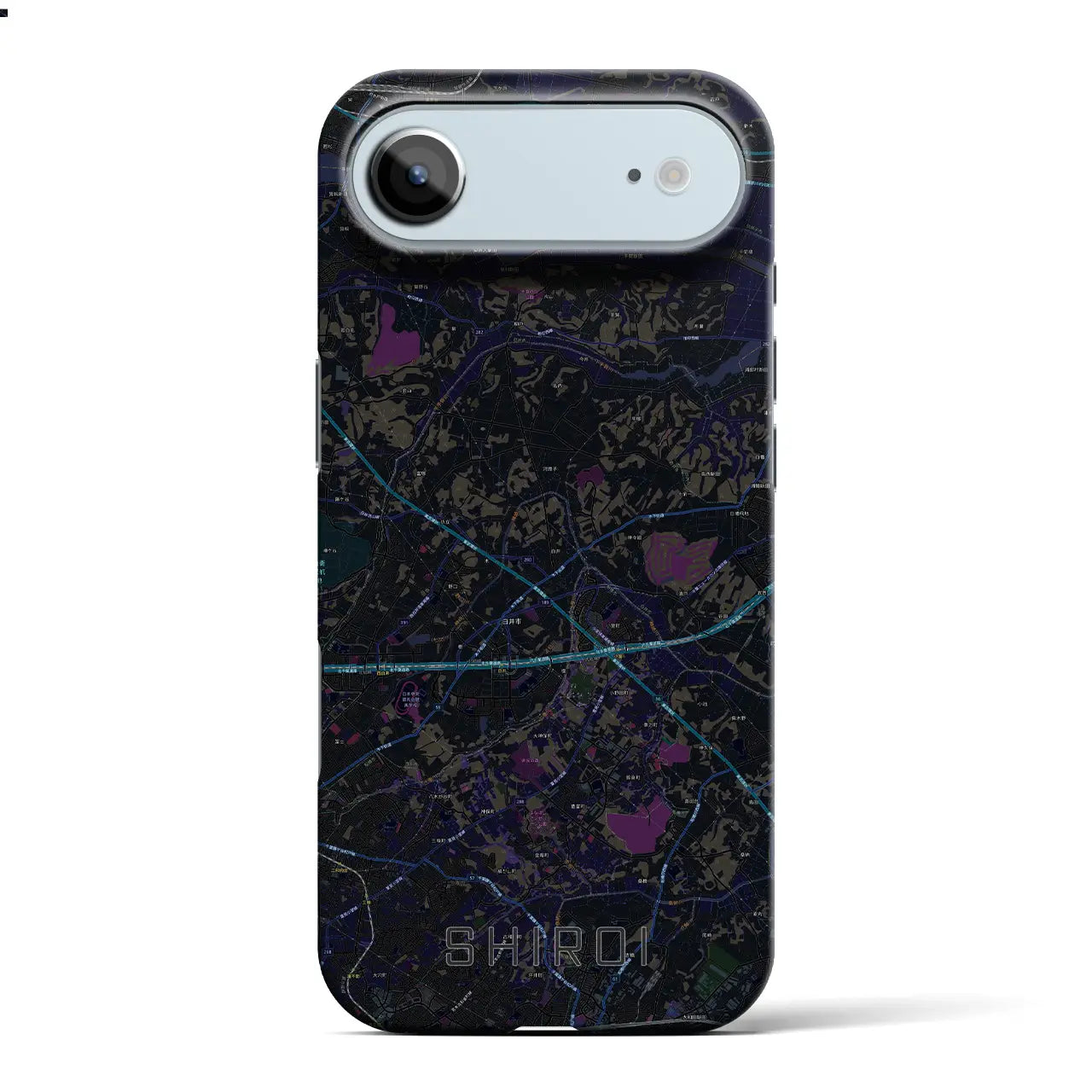 【白井（千葉県）】地図柄iPhoneケース（バックカバータイプ）