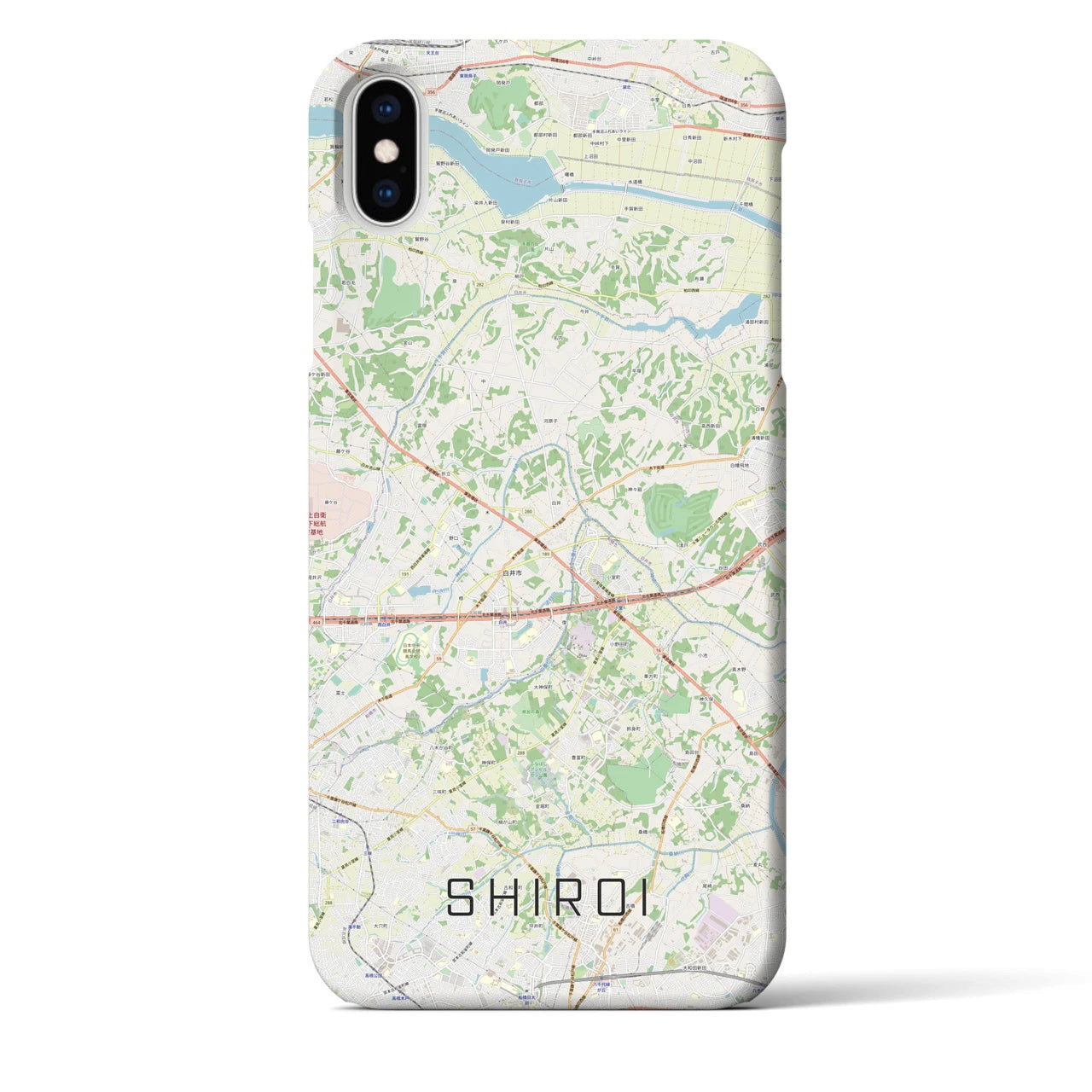 【白井（千葉県）】地図柄iPhoneケース（バックカバータイプ）