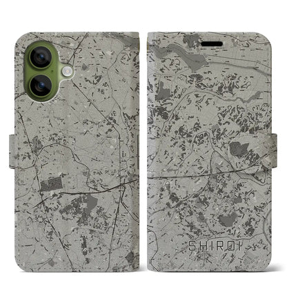 【白井（千葉県）】地図柄iPhoneケース（手帳タイプ）