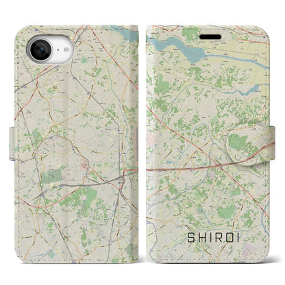 【白井（千葉県）】地図柄iPhoneケース（手帳タイプ）