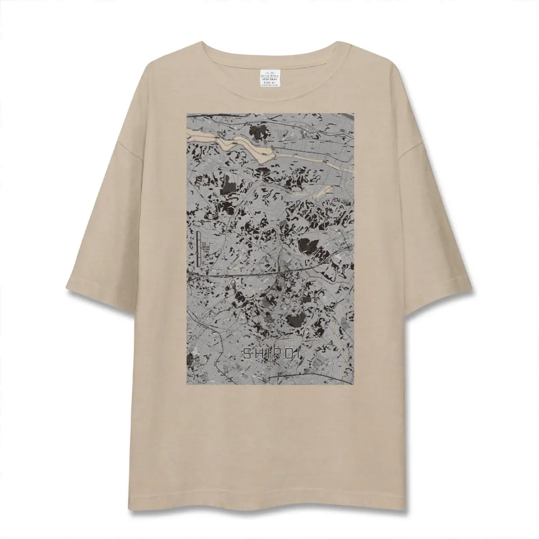【白井(千葉県)】地図柄ビッグシルエットTシャツ